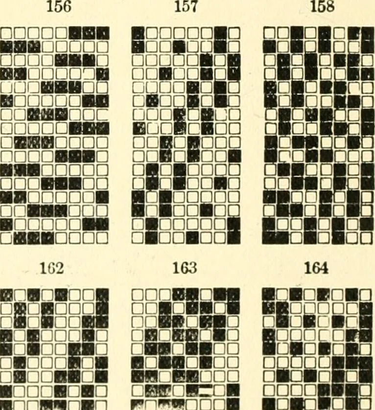 An illustration from Design texts : a practical treatise on textile design, cloth construction, fabric analysis and calculations, 1910, leaf 208