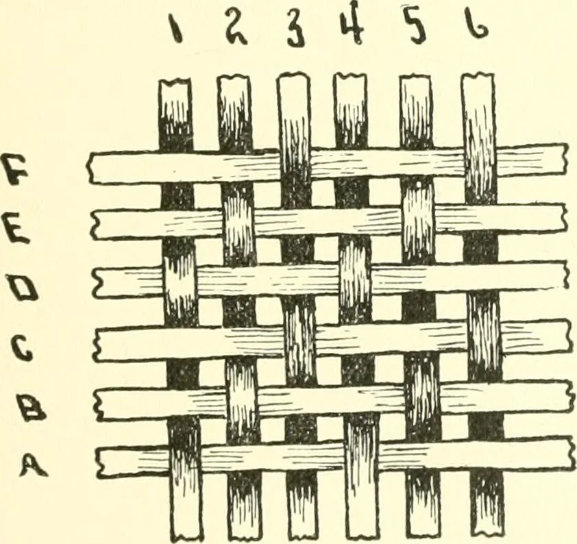 An illustration from Design texts : a practical treatise on textile design, cloth construction, fabric analysis and calculations, 1910, leaf 21
