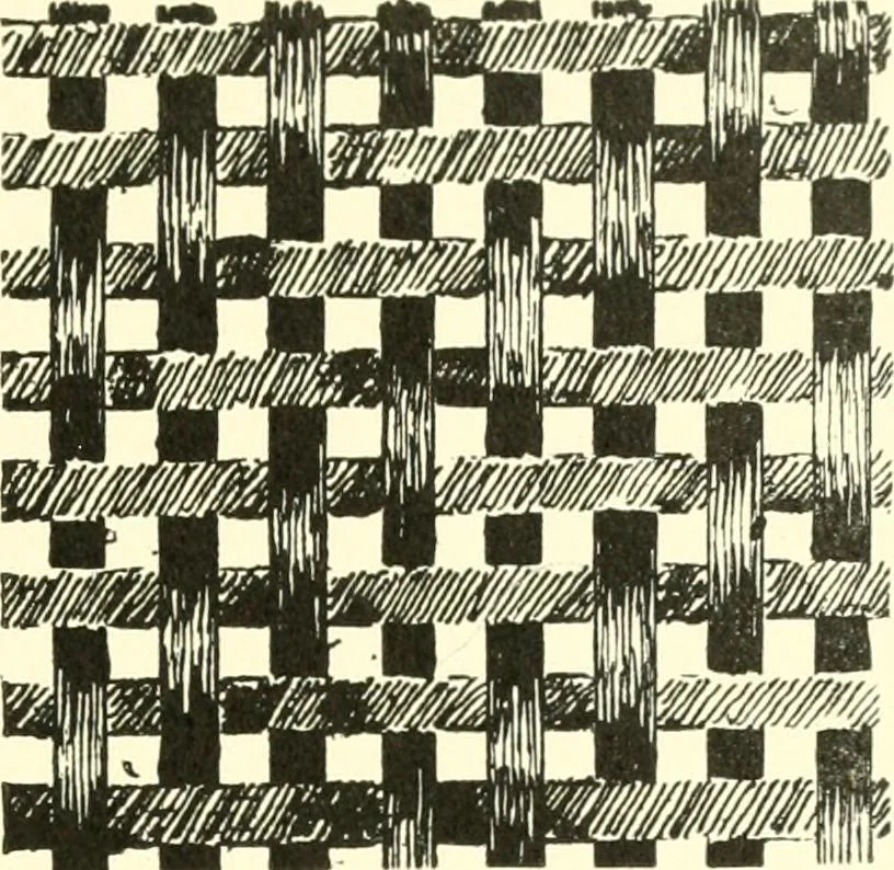 An illustration from Design texts : a practical treatise on textile design, cloth construction, fabric analysis and calculations, 1910, leaf 23