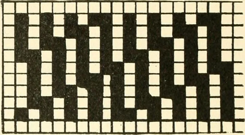 An illustration from Design texts : a practical treatise on textile design, cloth construction, fabric analysis and calculations, 1910, leaf 90