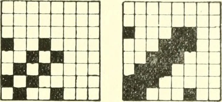 An illustration from Design texts : a practical treatise on textile design, cloth construction, fabric analysis and calculations, 1910, leaf 97