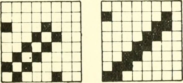 An illustration from Design texts : a practical treatise on textile design, cloth construction, fabric analysis and calculations, 1910, leaf 97