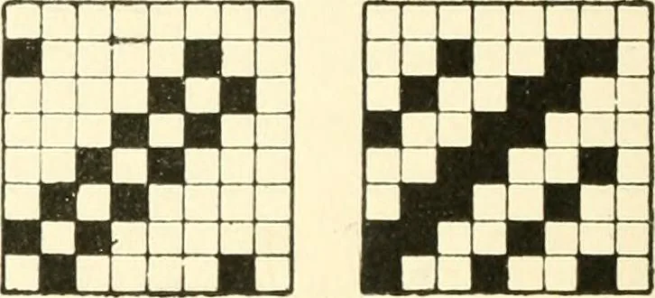 An illustration from Design texts : a practical treatise on textile design, cloth construction, fabric analysis and calculations, 1910, leaf 98
