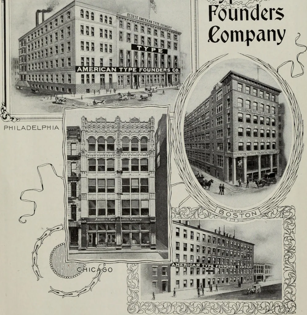 An illustration from Desk book of type specimens, borders, ornaments, brass rules and cuts : catalogue of printing machinery and printers' supplies, 1900, leaf 10