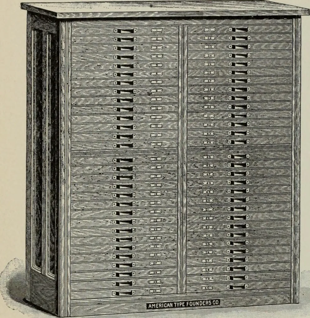 An illustration from Desk book of type specimens, borders, ornaments, brass rules and cuts : catalogue of printing machinery and printers' supplies, 1900, leaf 1009