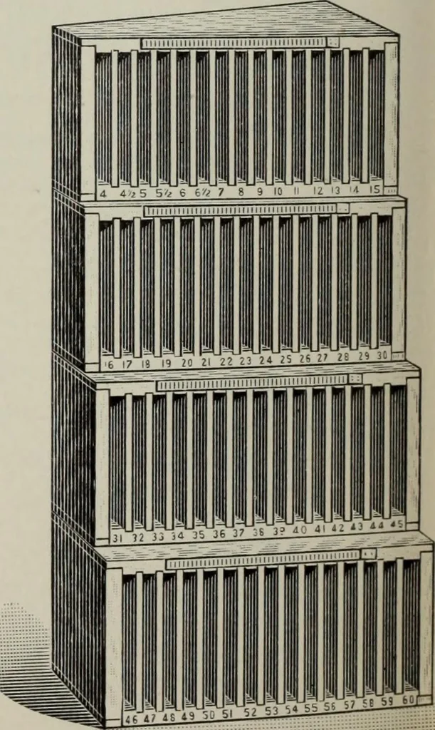 An illustration from Desk book of type specimens, borders, ornaments, brass rules and cuts : catalogue of printing machinery and printers' supplies, 1900, leaf 1017