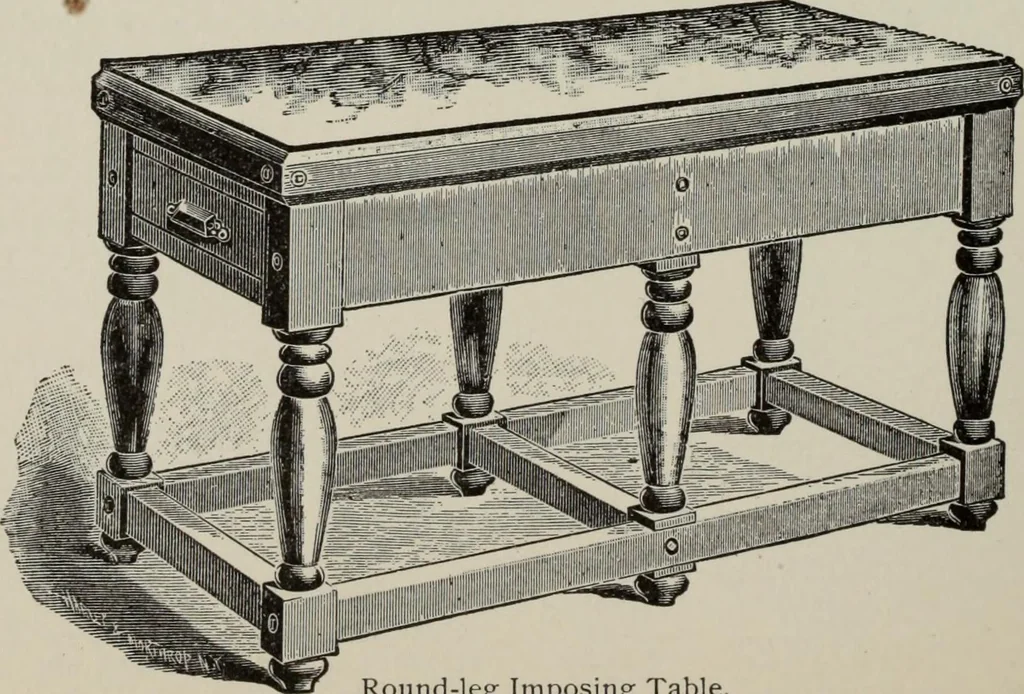 An illustration from Desk book of type specimens, borders, ornaments, brass rules and cuts : catalogue of printing machinery and printers' supplies, 1900, leaf 1019