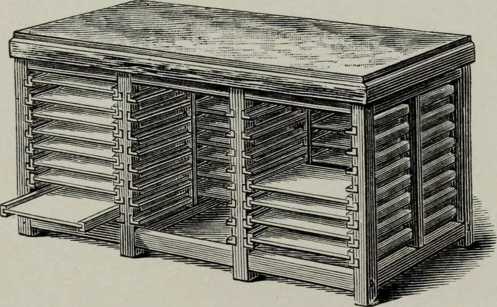 An illustration from Desk book of type specimens, borders, ornaments, brass rules and cuts : catalogue of printing machinery and printers' supplies, 1900, leaf 1020