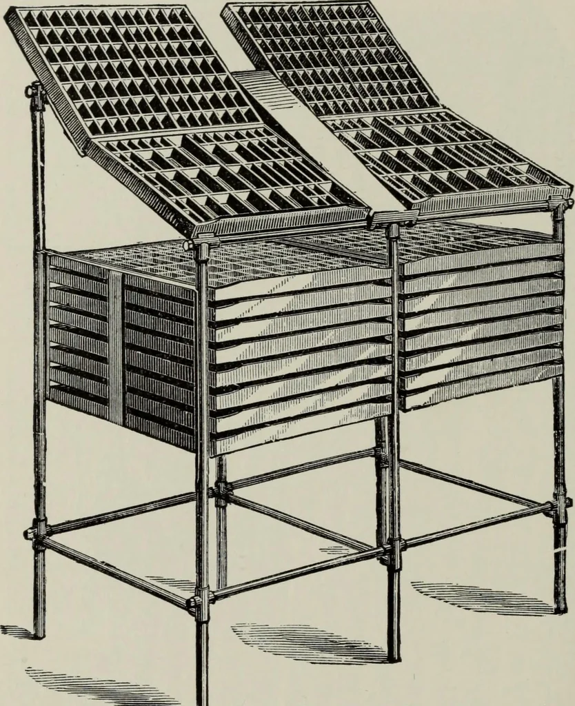 An illustration from Desk book of type specimens, borders, ornaments, brass rules and cuts : catalogue of printing machinery and printers' supplies, 1900, leaf 1023