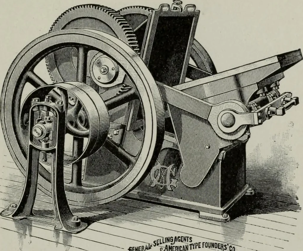 An illustration from Desk book of type specimens, borders, ornaments, brass rules and cuts : catalogue of printing machinery and printers' supplies, 1900, leaf 1036