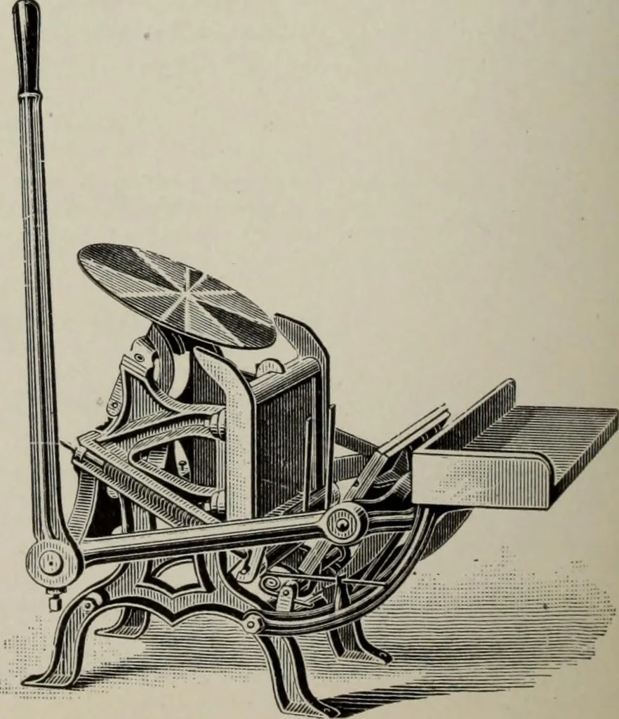 An illustration from Desk book of type specimens, borders, ornaments, brass rules and cuts : catalogue of printing machinery and printers' supplies, 1900, leaf 1039