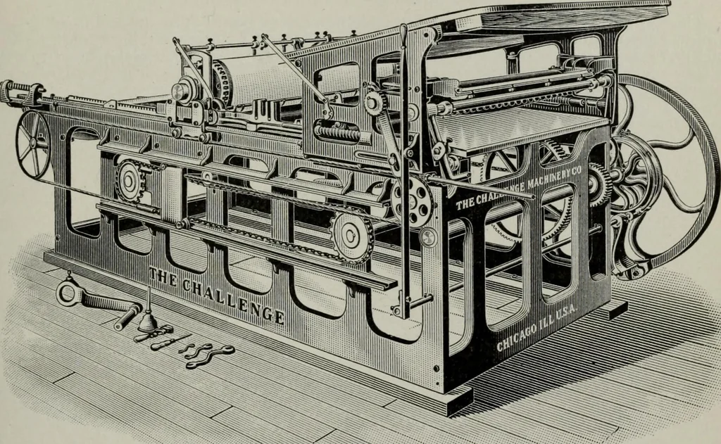 An illustration from Desk book of type specimens, borders, ornaments, brass rules and cuts : catalogue of printing machinery and printers' supplies, 1900, leaf 1040