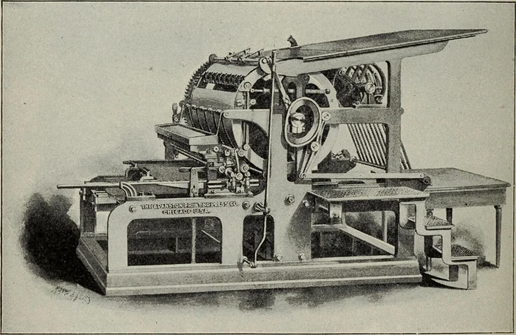 An illustration from Desk book of type specimens, borders, ornaments, brass rules and cuts : catalogue of printing machinery and printers' supplies, 1900, leaf 1041