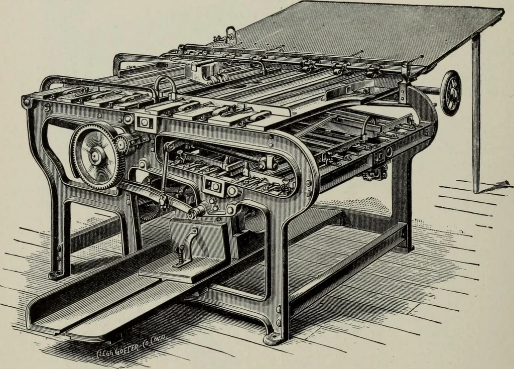 An illustration from Desk book of type specimens, borders, ornaments, brass rules and cuts : catalogue of printing machinery and printers' supplies, 1900, leaf 1051