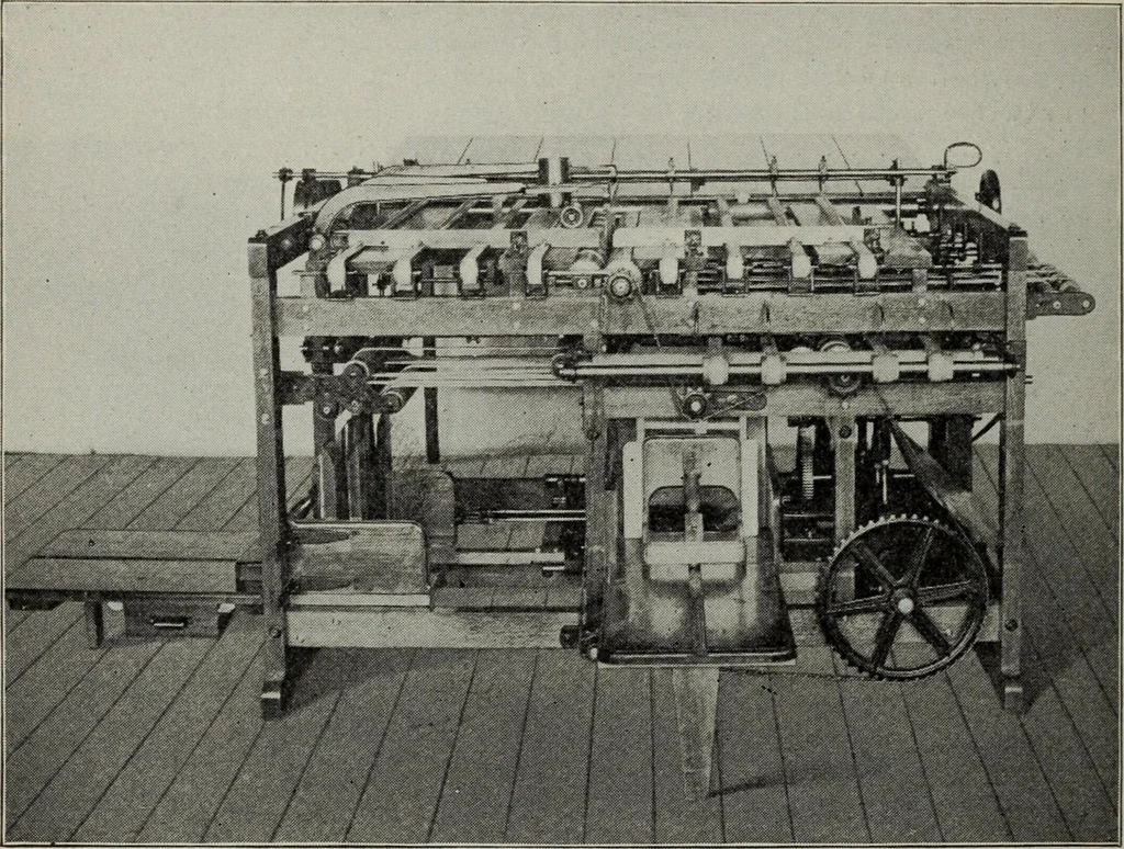 An illustration from Desk book of type specimens, borders, ornaments, brass rules and cuts : catalogue of printing machinery and printers' supplies, 1900, leaf 1053