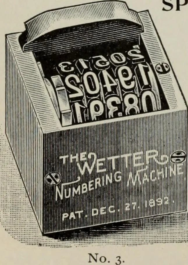 An illustration from Desk book of type specimens, borders, ornaments, brass rules and cuts : catalogue of printing machinery and printers' supplies, 1900, leaf 1061