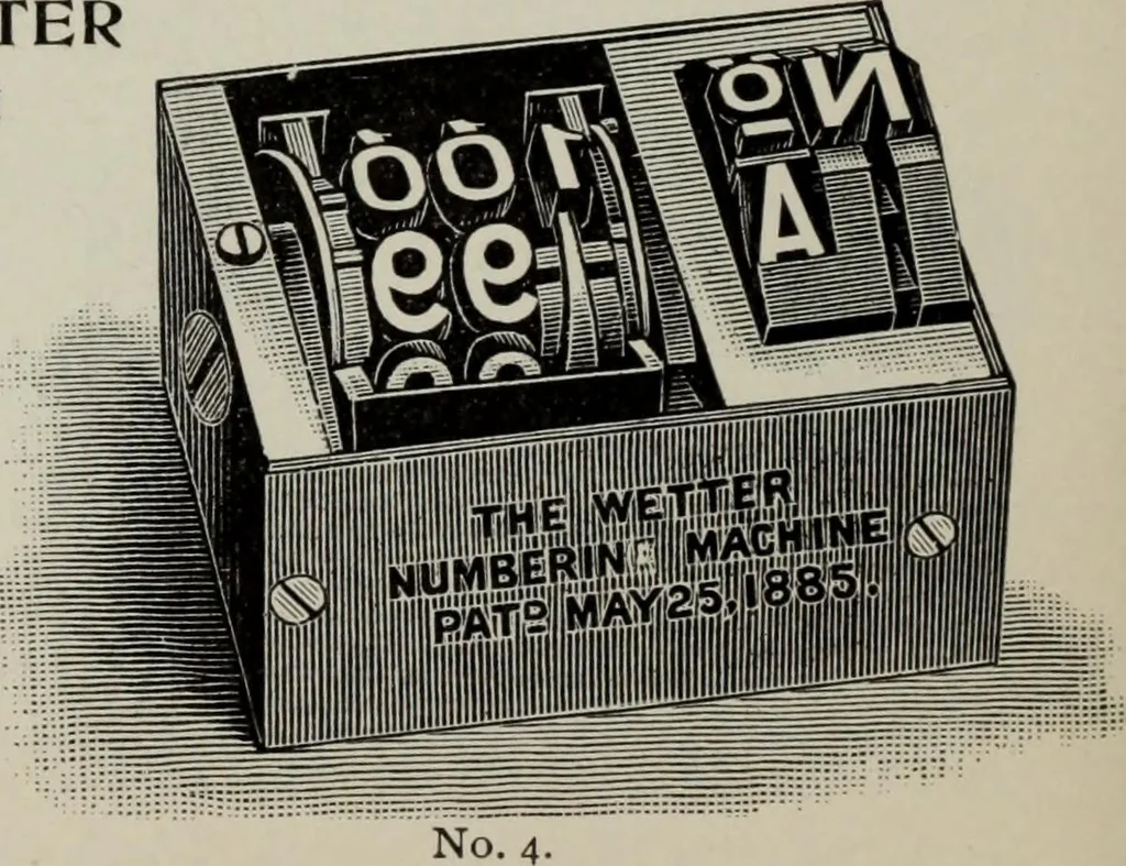 An illustration from Desk book of type specimens, borders, ornaments, brass rules and cuts : catalogue of printing machinery and printers' supplies, 1900, leaf 1061