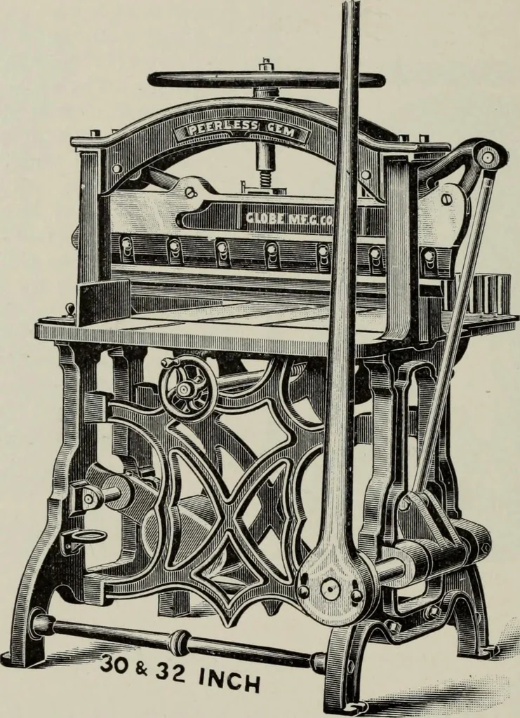 An illustration from Desk book of type specimens, borders, ornaments, brass rules and cuts : catalogue of printing machinery and printers' supplies, 1900, leaf 1067