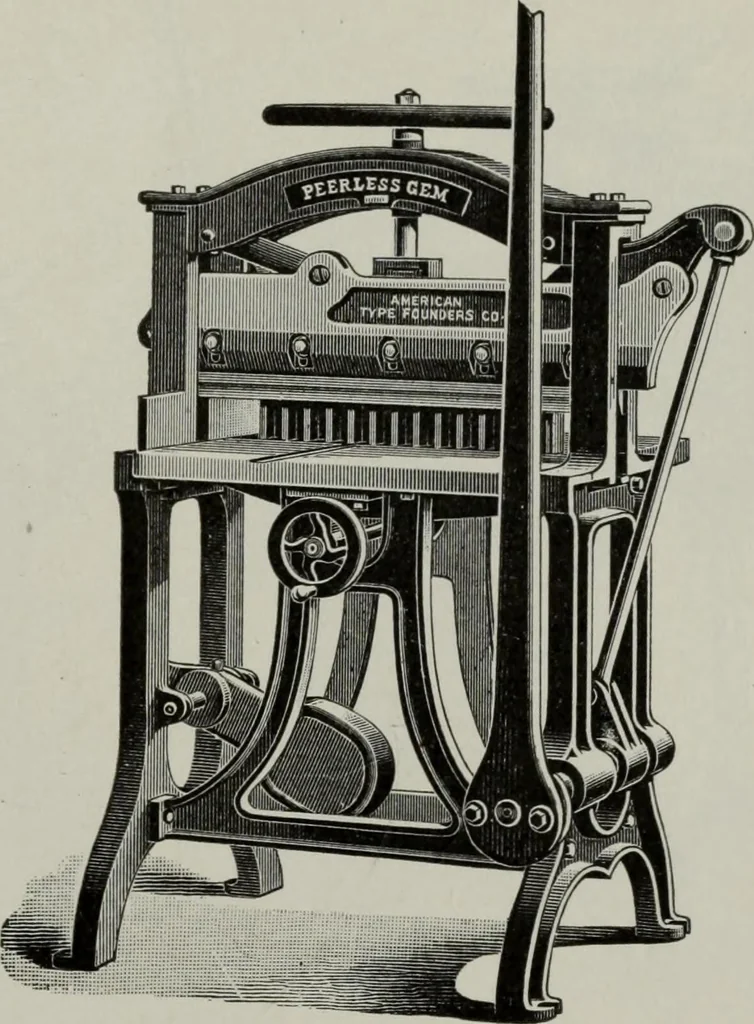 An illustration from Desk book of type specimens, borders, ornaments, brass rules and cuts : catalogue of printing machinery and printers' supplies, 1900, leaf 1068