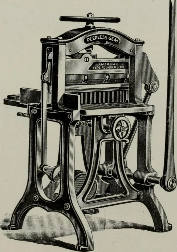 An illustration from Desk book of type specimens, borders, ornaments, brass rules and cuts : catalogue of printing machinery and printers' supplies, 1900, leaf 1068