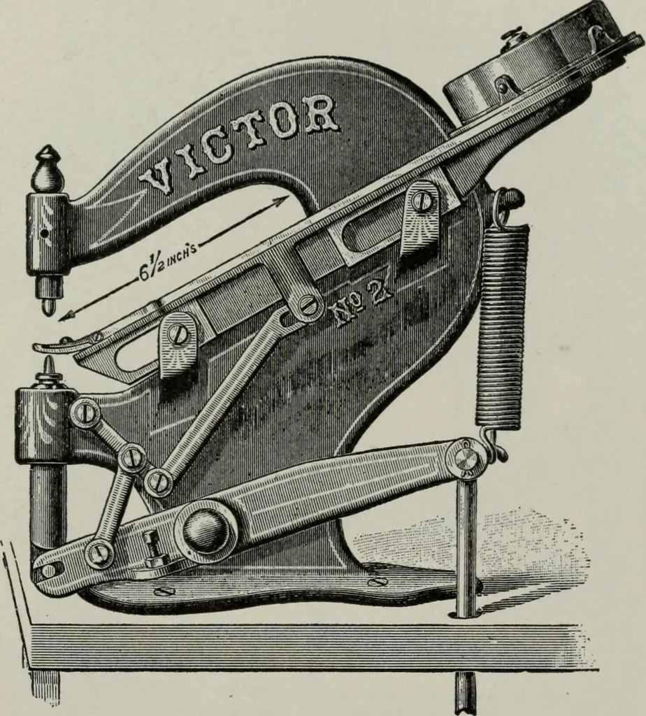 An illustration from Desk book of type specimens, borders, ornaments, brass rules and cuts : catalogue of printing machinery and printers' supplies, 1900, leaf 1096