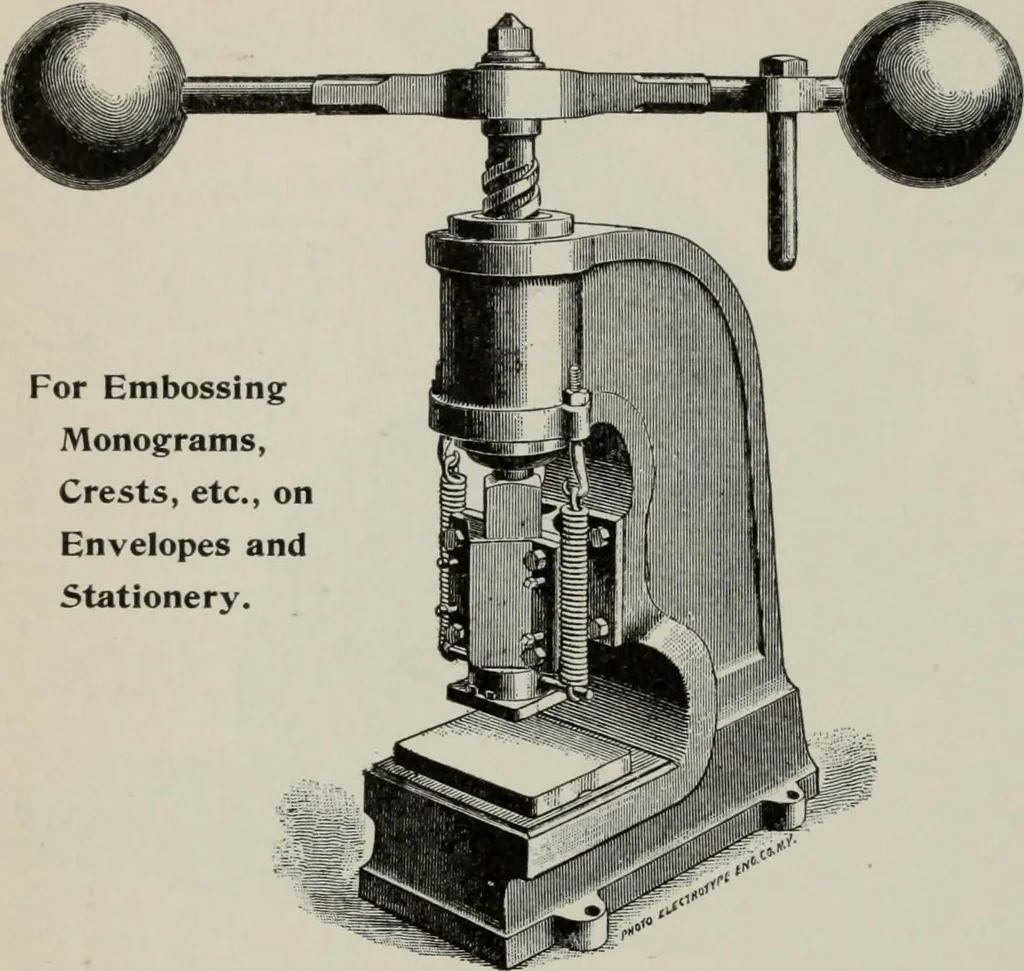 An illustration from Desk book of type specimens, borders, ornaments, brass rules and cuts : catalogue of printing machinery and printers' supplies, 1900, leaf 1101