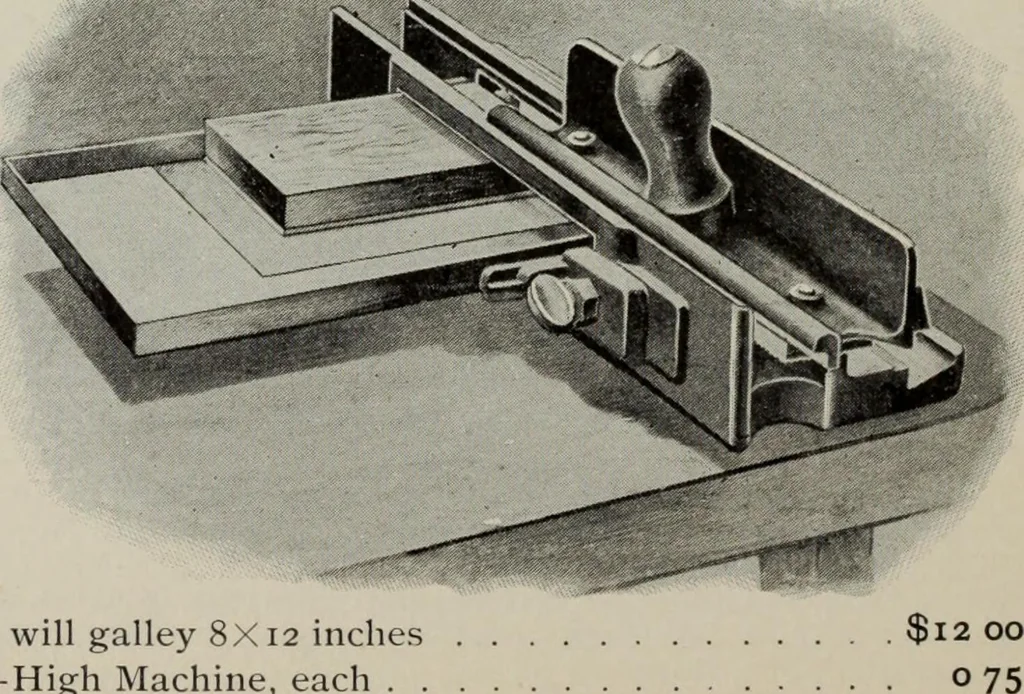 An illustration from Desk book of type specimens, borders, ornaments, brass rules and cuts : catalogue of printing machinery and printers' supplies, 1900, leaf 1105