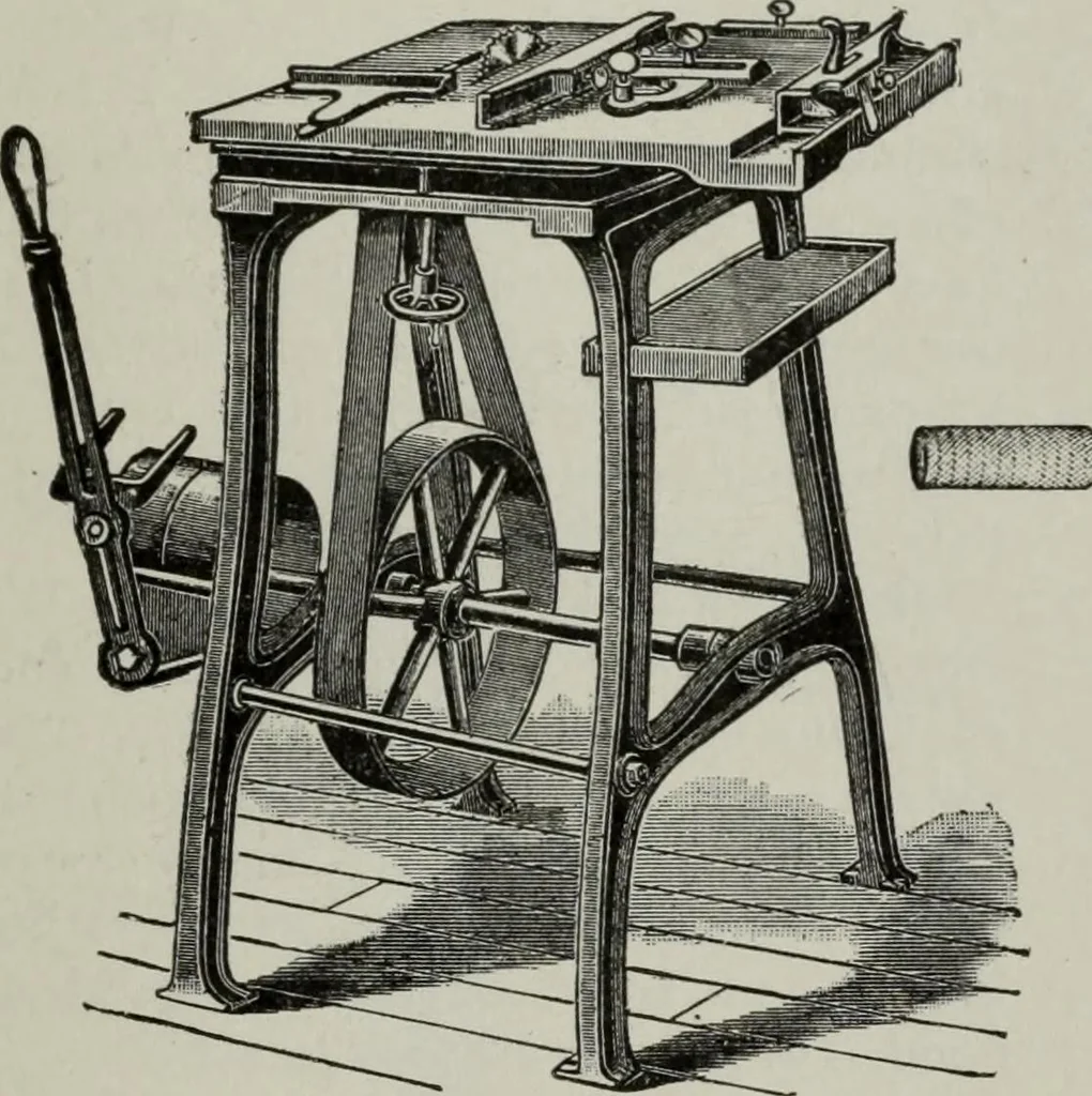 An illustration from Desk book of type specimens, borders, ornaments, brass rules and cuts : catalogue of printing machinery and printers' supplies, 1900, leaf 1106