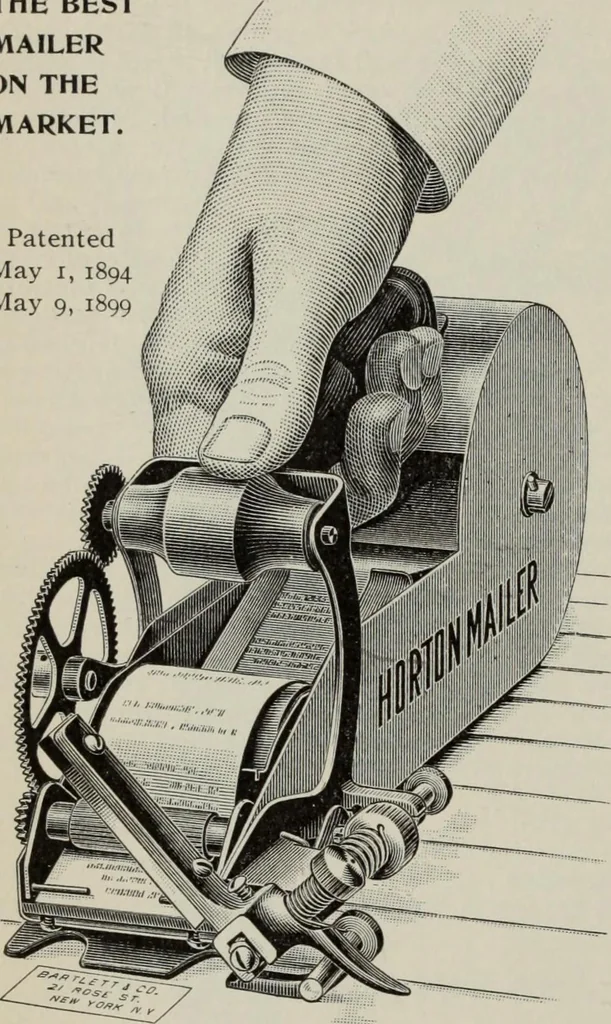 An illustration from Desk book of type specimens, borders, ornaments, brass rules and cuts : catalogue of printing machinery and printers' supplies, 1900, leaf 1107