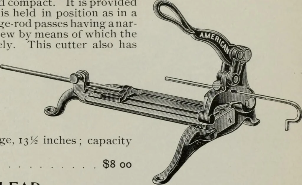 An illustration from Desk book of type specimens, borders, ornaments, brass rules and cuts : catalogue of printing machinery and printers' supplies, 1900, leaf 1110