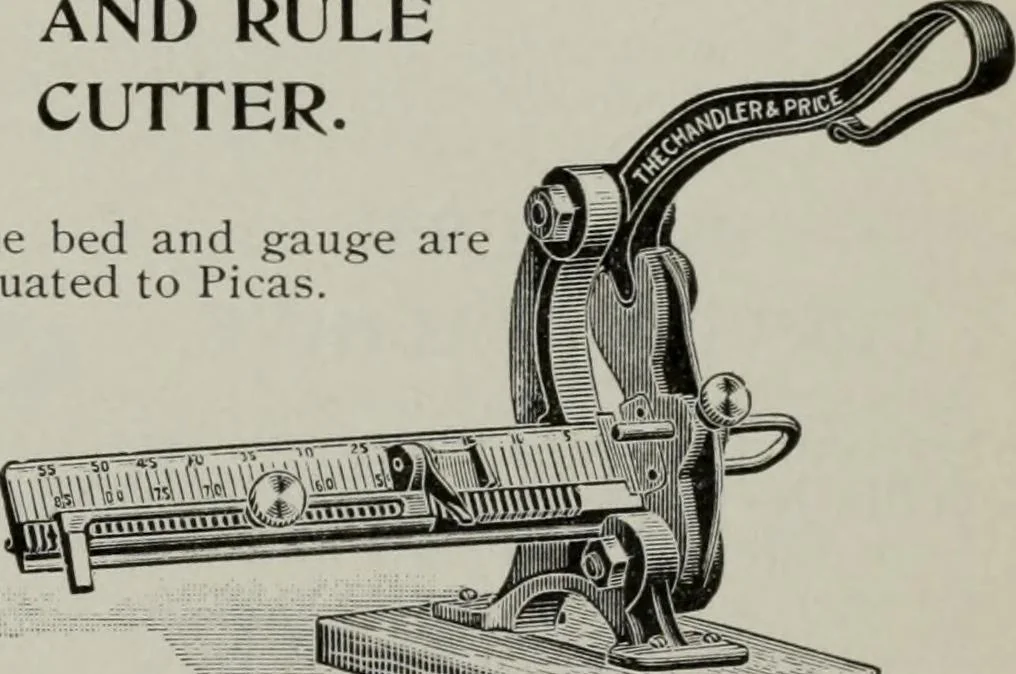 An illustration from Desk book of type specimens, borders, ornaments, brass rules and cuts : catalogue of printing machinery and printers' supplies, 1900, leaf 1110
