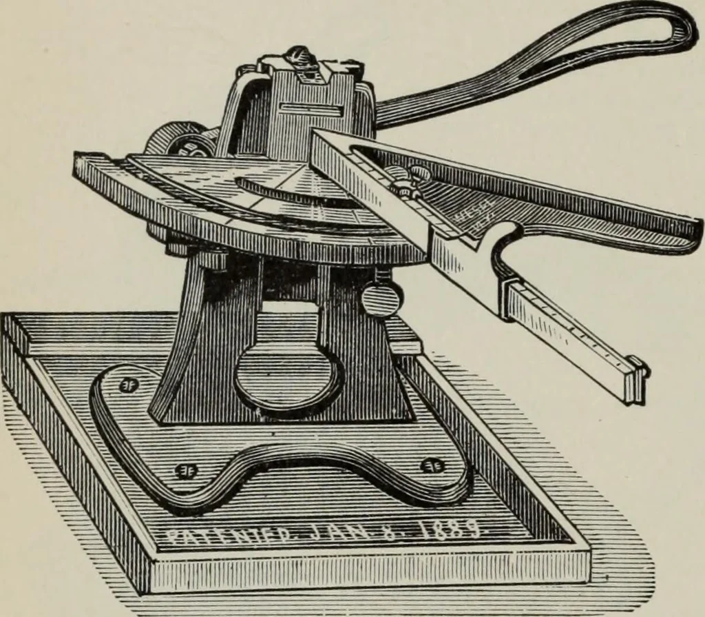 An illustration from Desk book of type specimens, borders, ornaments, brass rules and cuts : catalogue of printing machinery and printers' supplies, 1900, leaf 1111