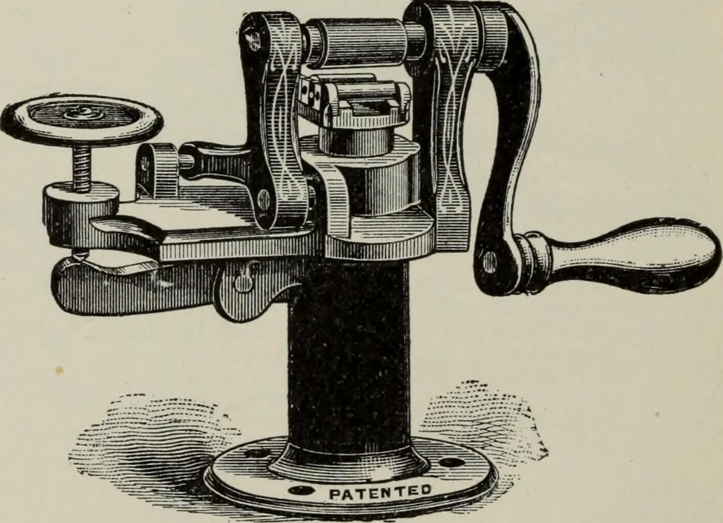 An illustration from Desk book of type specimens, borders, ornaments, brass rules and cuts : catalogue of printing machinery and printers' supplies, 1900, leaf 1111