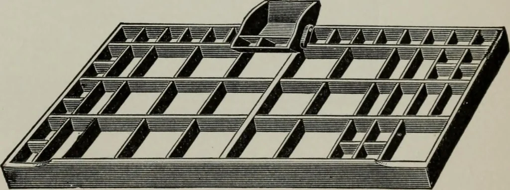 An illustration from Desk book of type specimens, borders, ornaments, brass rules and cuts : catalogue of printing machinery and printers' supplies, 1900, leaf 1132