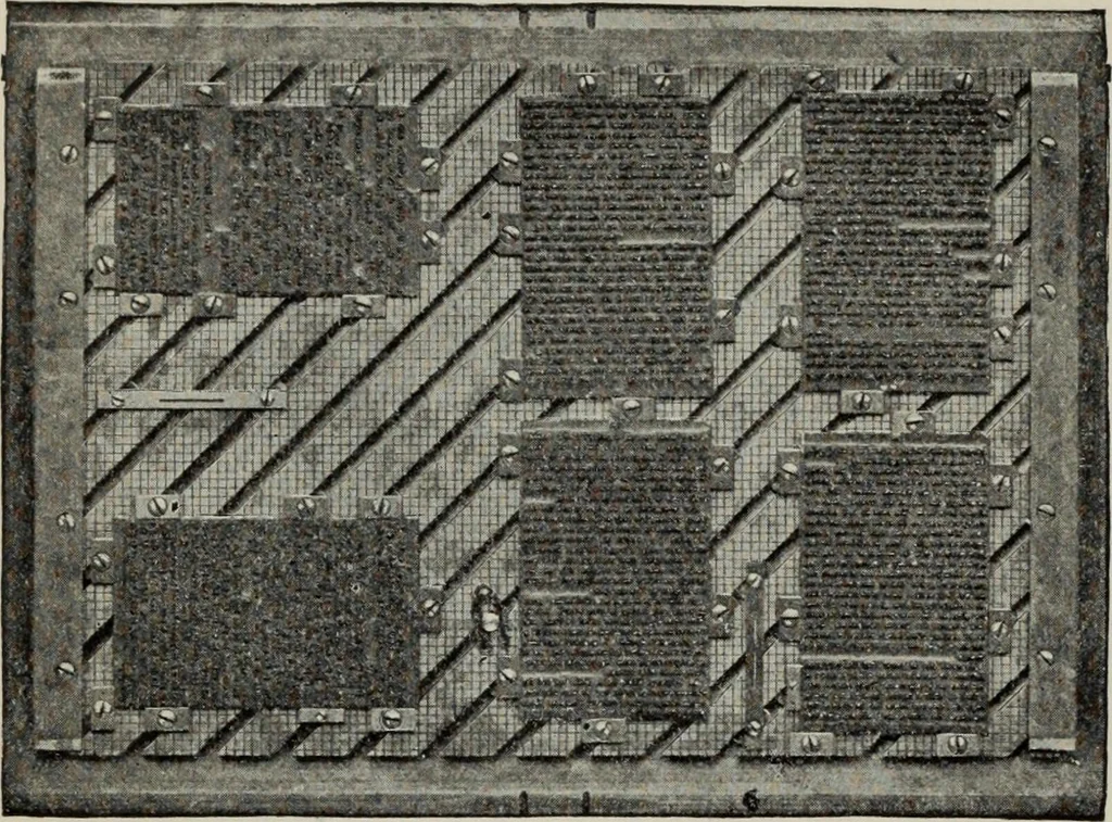 An illustration from Desk book of type specimens, borders, ornaments, brass rules and cuts : catalogue of printing machinery and printers' supplies, 1900, leaf 1135
