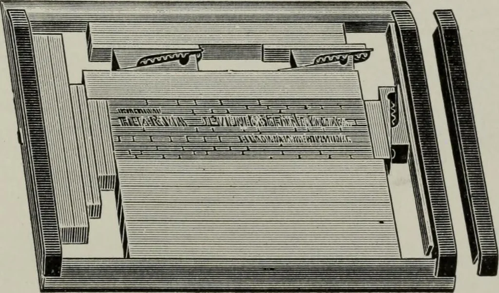 An illustration from Desk book of type specimens, borders, ornaments, brass rules and cuts : catalogue of printing machinery and printers' supplies, 1900, leaf 1148