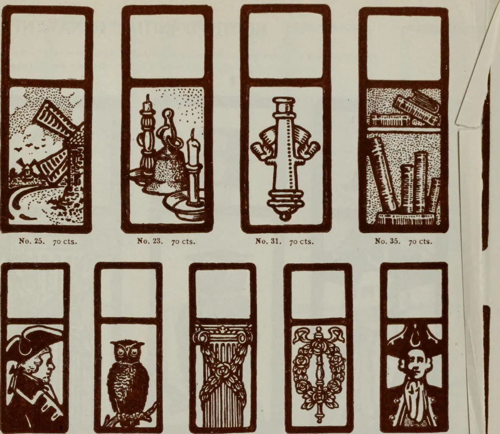 An illustration from Desk book of type specimens, borders, ornaments, brass rules and cuts : catalogue of printing machinery and printers' supplies, 1900, leaf 1256