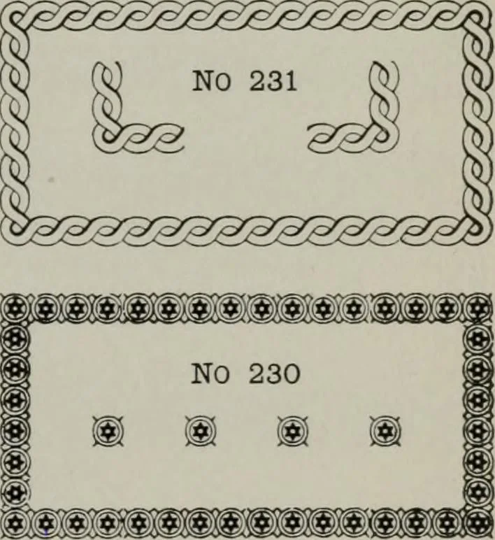 An illustration from Desk book of type specimens, borders, ornaments, brass rules and cuts : catalogue of printing machinery and printers' supplies, 1900, leaf 759