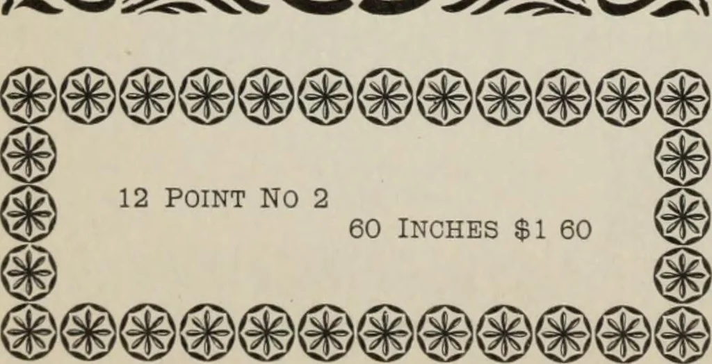An illustration from Desk book of type specimens, borders, ornaments, brass rules and cuts : catalogue of printing machinery and printers' supplies, 1900, leaf 766