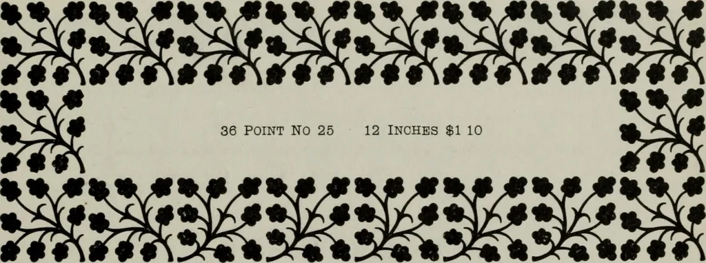 An illustration from Desk book of type specimens, borders, ornaments, brass rules and cuts : catalogue of printing machinery and printers' supplies, 1900, leaf 767