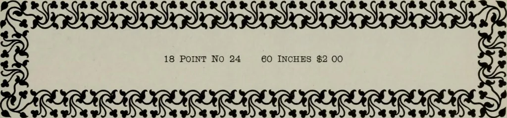 An illustration from Desk book of type specimens, borders, ornaments, brass rules and cuts : catalogue of printing machinery and printers' supplies, 1900, leaf 767