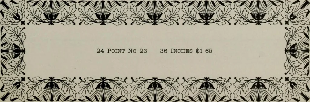 An illustration from Desk book of type specimens, borders, ornaments, brass rules and cuts : catalogue of printing machinery and printers' supplies, 1900, leaf 767