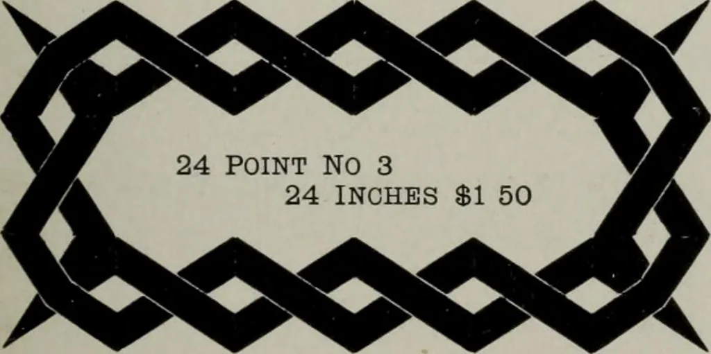 An illustration from Desk book of type specimens, borders, ornaments, brass rules and cuts : catalogue of printing machinery and printers' supplies, 1900, leaf 773