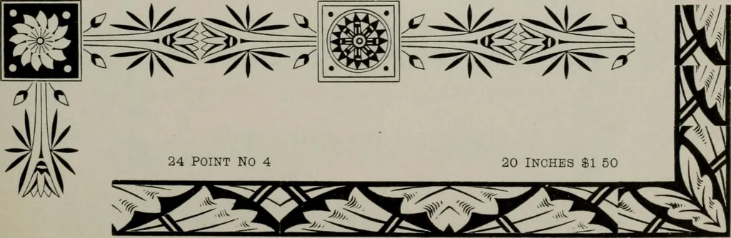 An illustration from Desk book of type specimens, borders, ornaments, brass rules and cuts : catalogue of printing machinery and printers' supplies, 1900, leaf 793