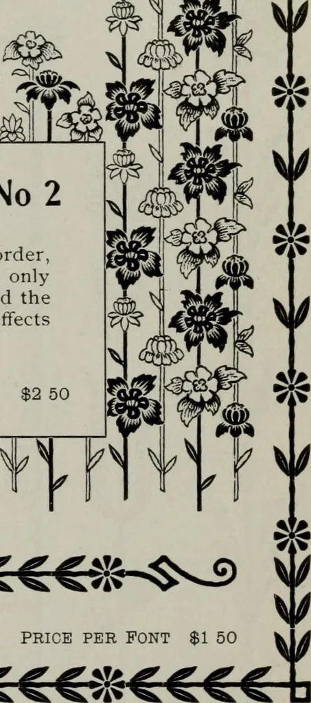 An illustration from Desk book of type specimens, borders, ornaments, brass rules and cuts : catalogue of printing machinery and printers' supplies, 1900, leaf 797
