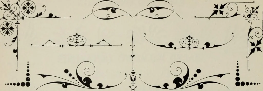 An illustration from Desk book of type specimens, borders, ornaments, brass rules and cuts : catalogue of printing machinery and printers' supplies, 1900, leaf 810