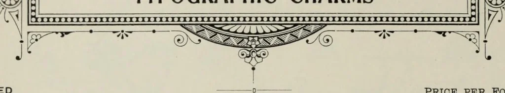 An illustration from Desk book of type specimens, borders, ornaments, brass rules and cuts : catalogue of printing machinery and printers' supplies, 1900, leaf 812