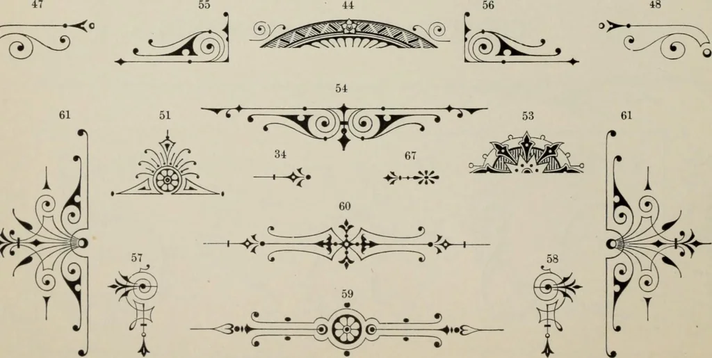 An illustration from Desk book of type specimens, borders, ornaments, brass rules and cuts : catalogue of printing machinery and printers' supplies, 1900, leaf 812