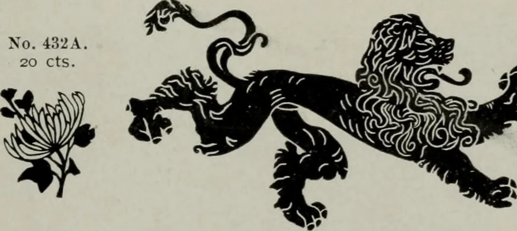 An illustration from Desk book of type specimens, borders, ornaments, brass rules and cuts : catalogue of printing machinery and printers' supplies, 1900, leaf 825
