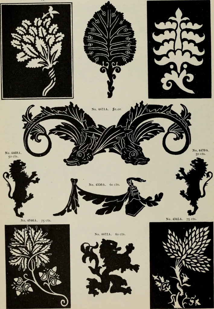 An illustration from Desk book of type specimens, borders, ornaments, brass rules and cuts : catalogue of printing machinery and printers' supplies, 1900, leaf 826